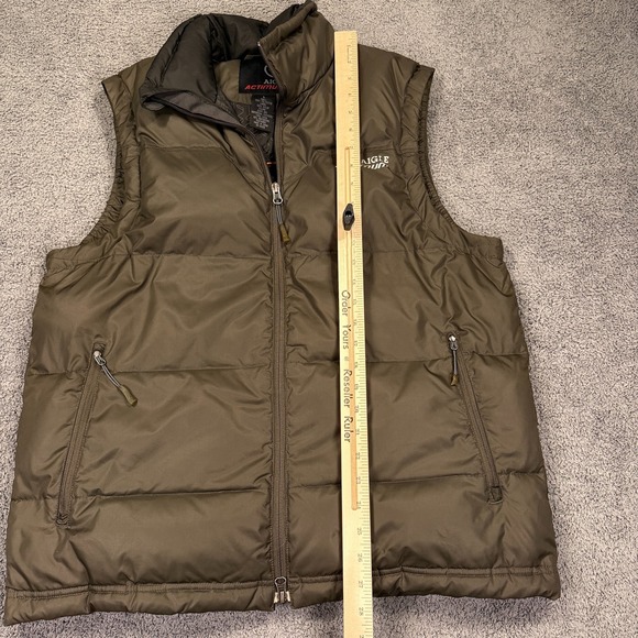 Aigle Actimum Puffer Vest Mens Large Grey Down Feather Outdoor Zip‎ Jacket - Picture 7 of 12